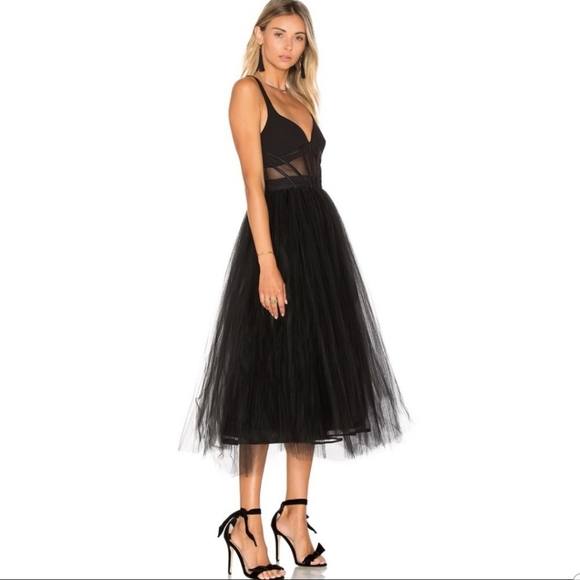 CINQ A SEPT EVANGELINE DRESS sz 6 tulle gown - Picture 2 of 14